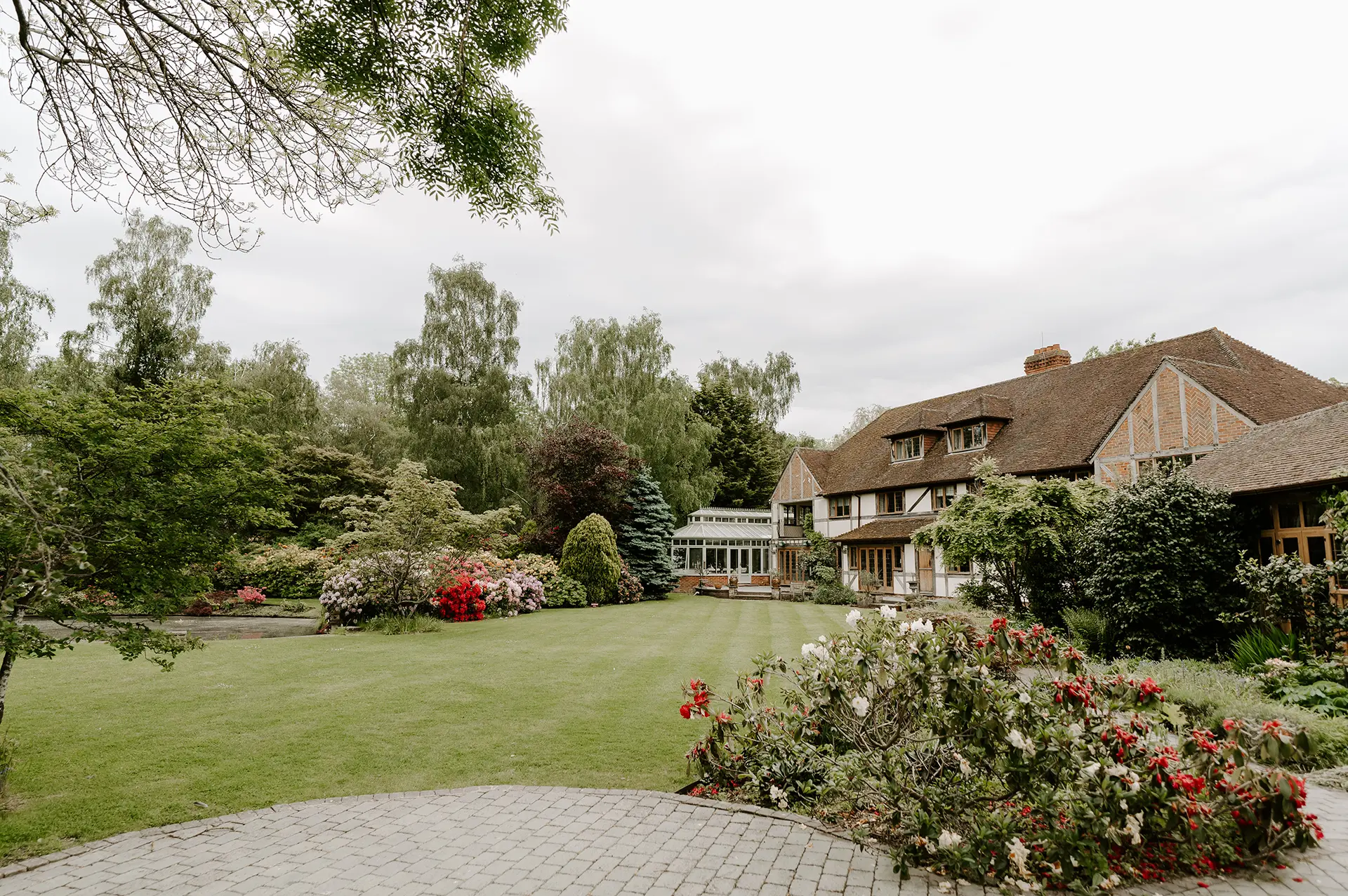 View of Rivervale Barn's gardens