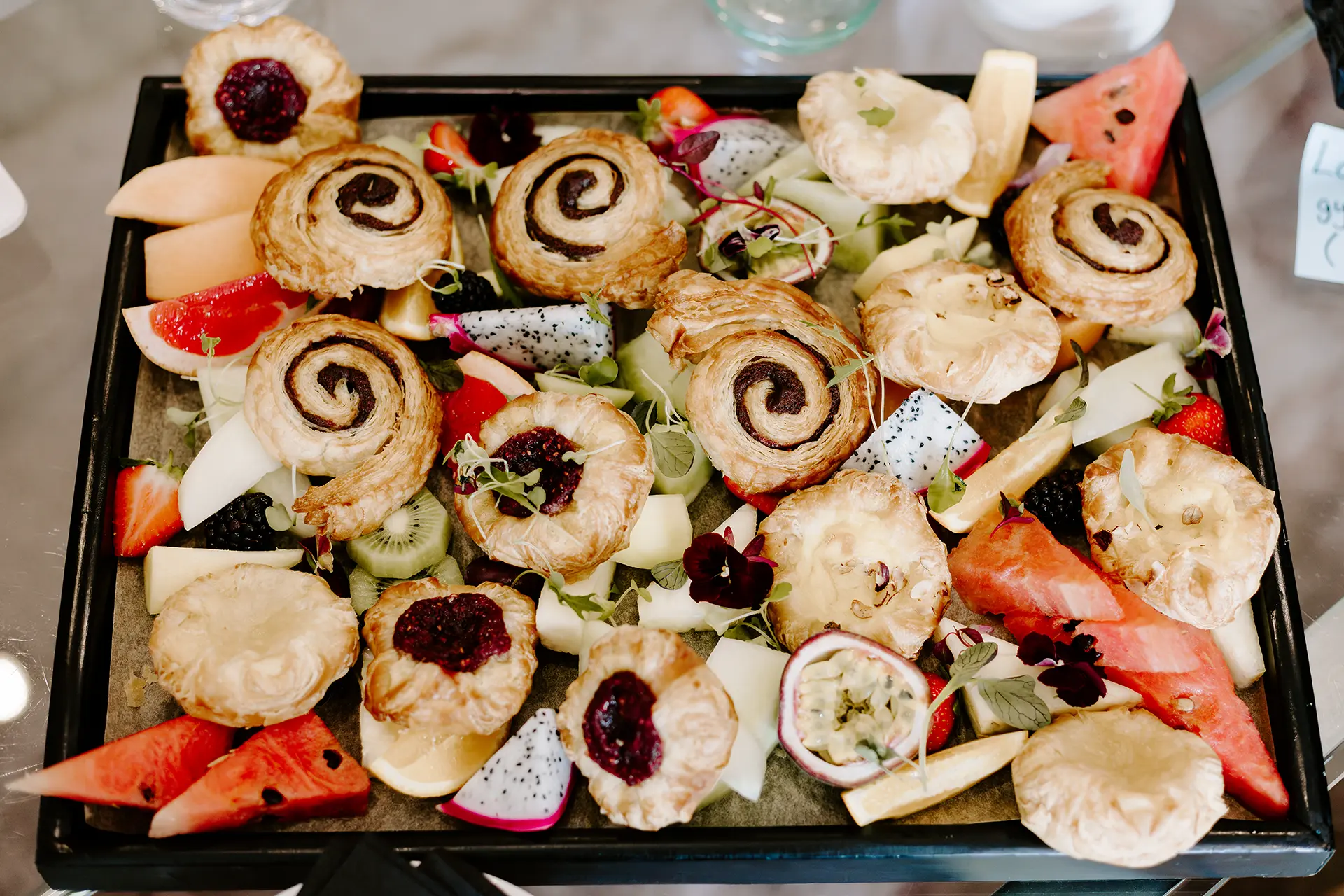 Sharing board from Rivervale Barn's Pre-ceremony menu