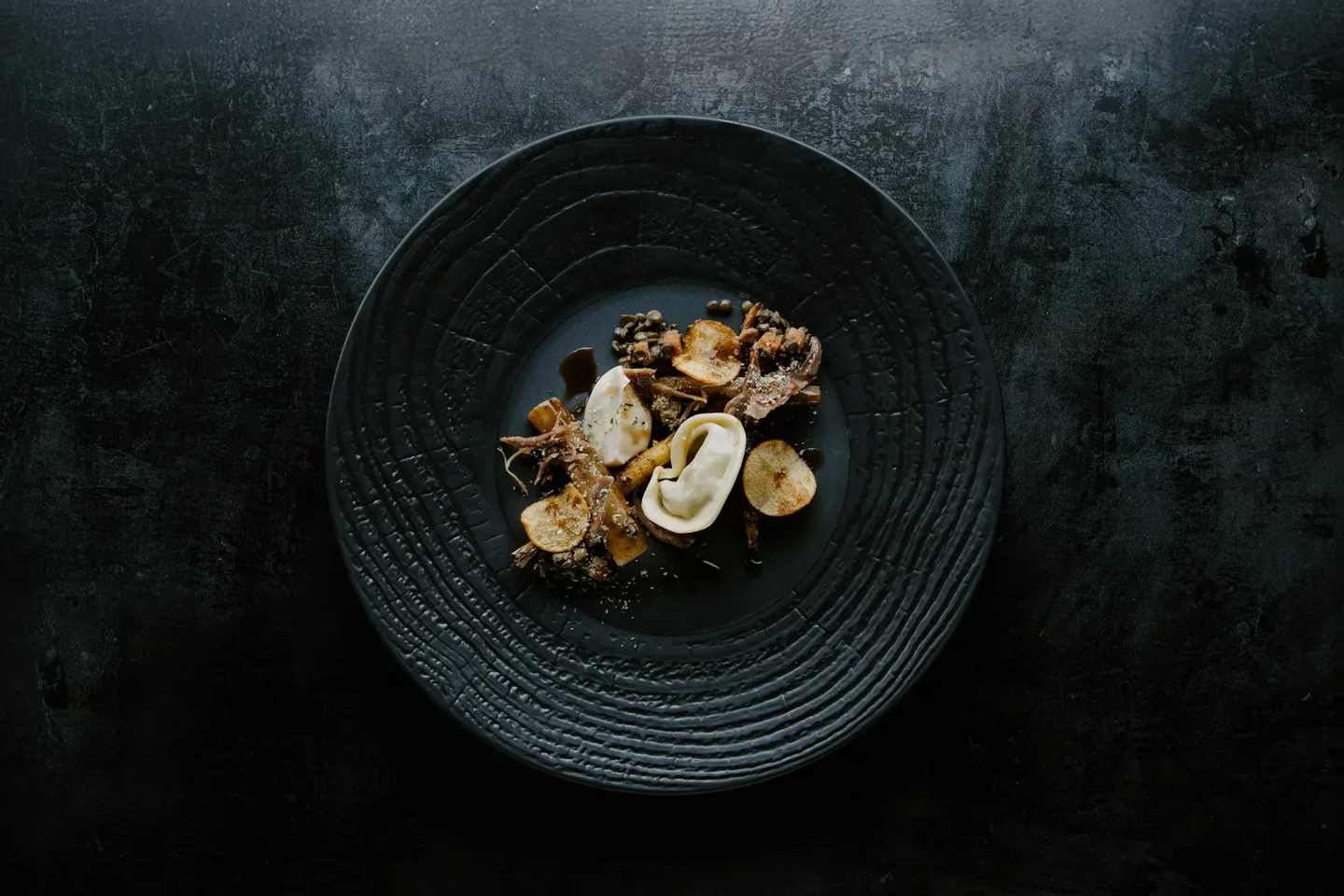 Winter dish from Rivervale Barn's chefs table event menu