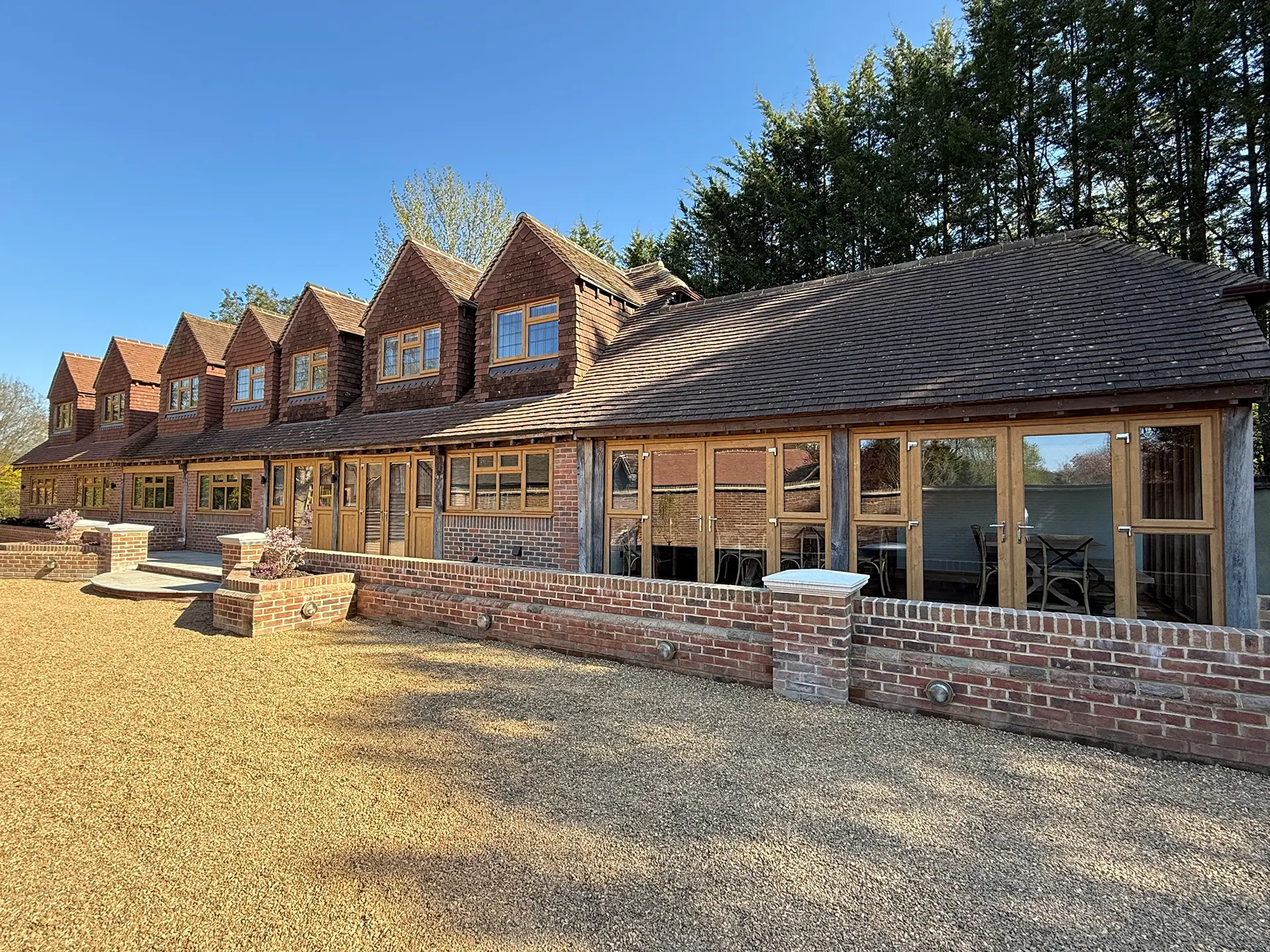 Outdoor view of the Rivervale Lodge accommodation