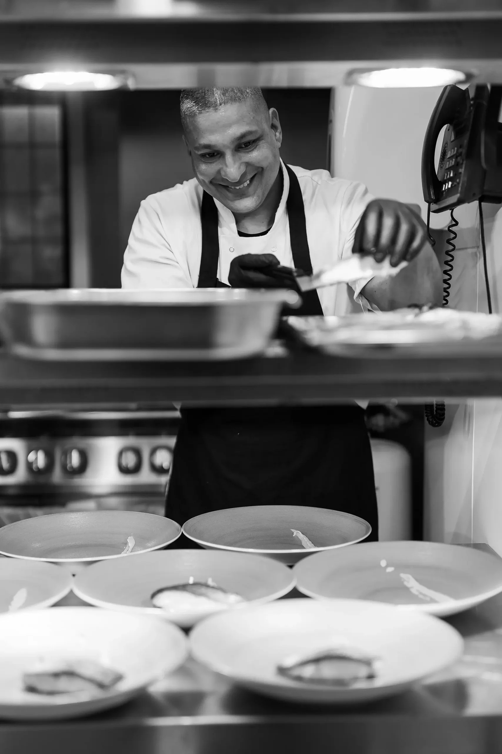 Chef working in the kitchen at Rivervale Barn
