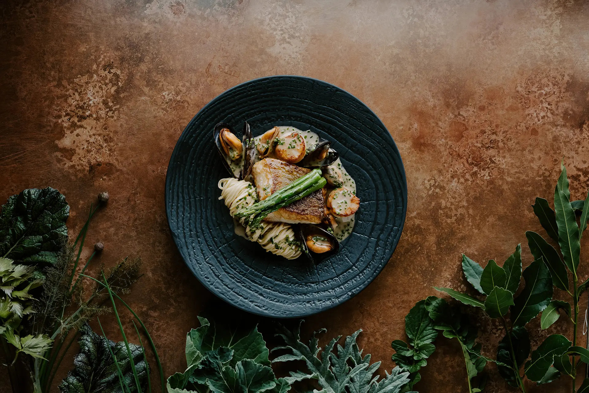 Roast cod main dish from Rivervale Barn's spring/summer wedding menu