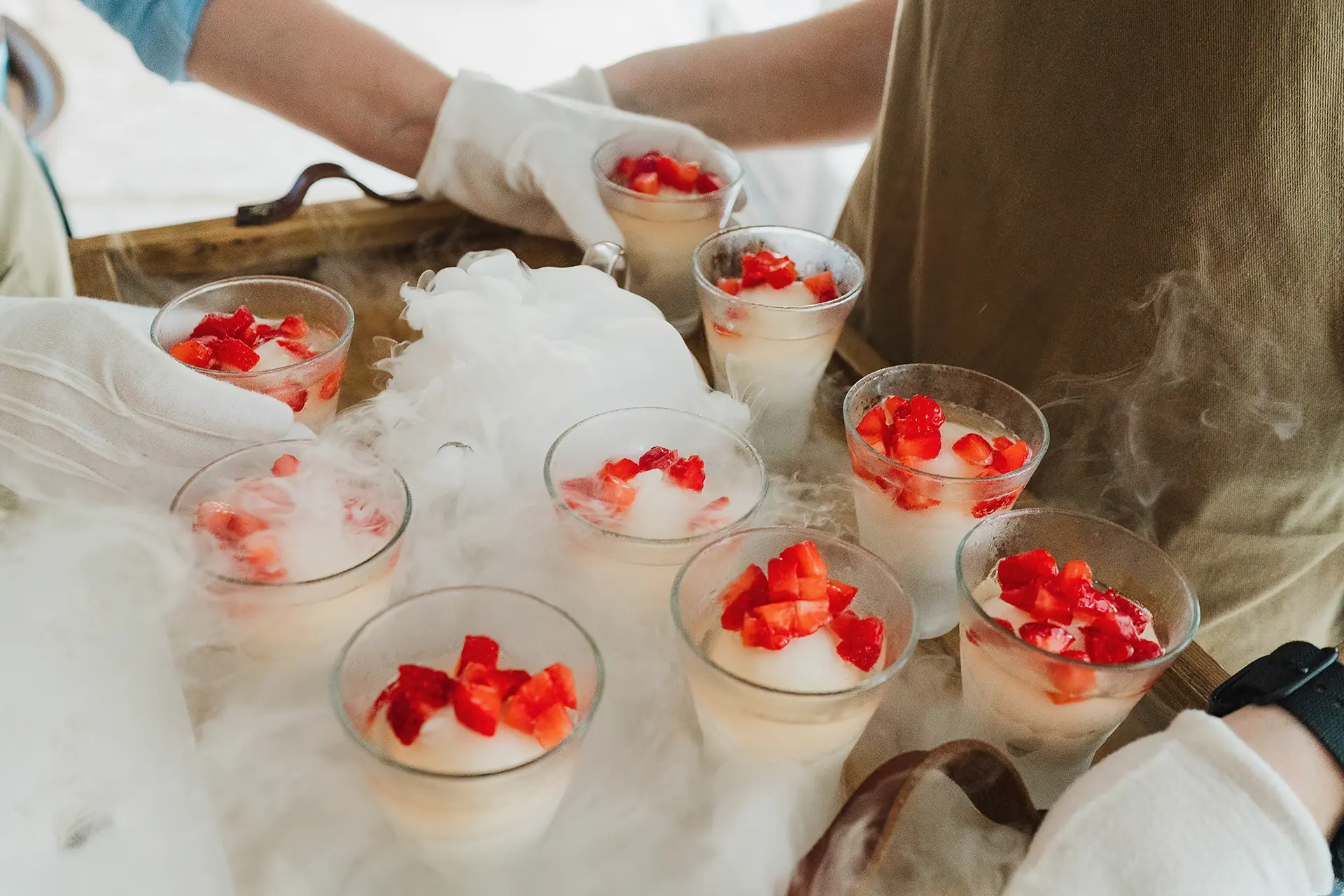 Surprise course from Rivervale Barn's seasonal chef's table event summer menu