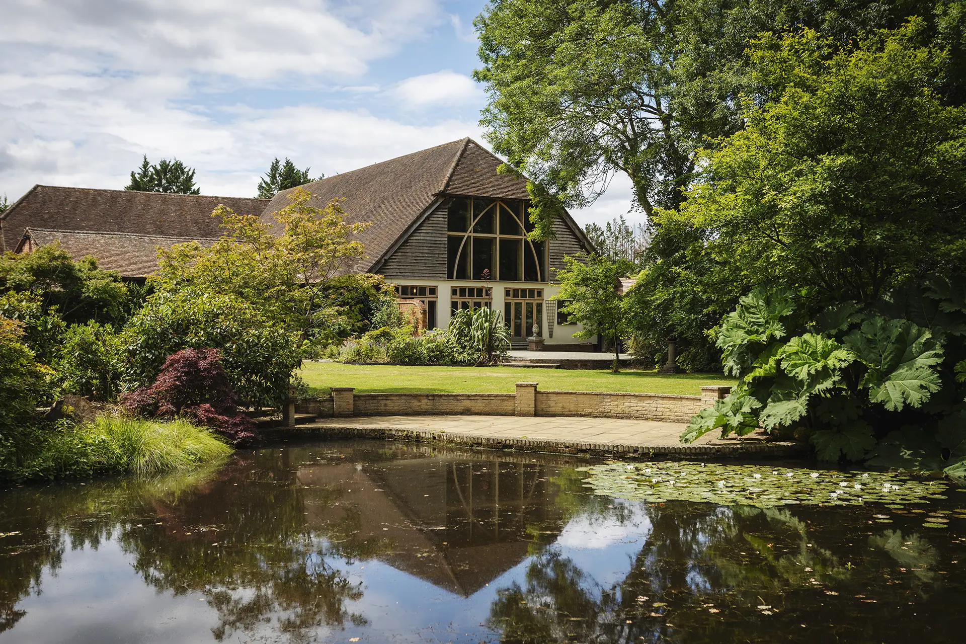 View of Rivervale Barn's gardens