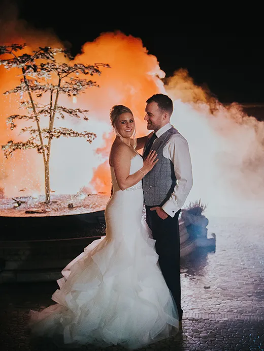 Michelle and Chris had some beautiful wedding photography taken in the Mediterranean courtyard
