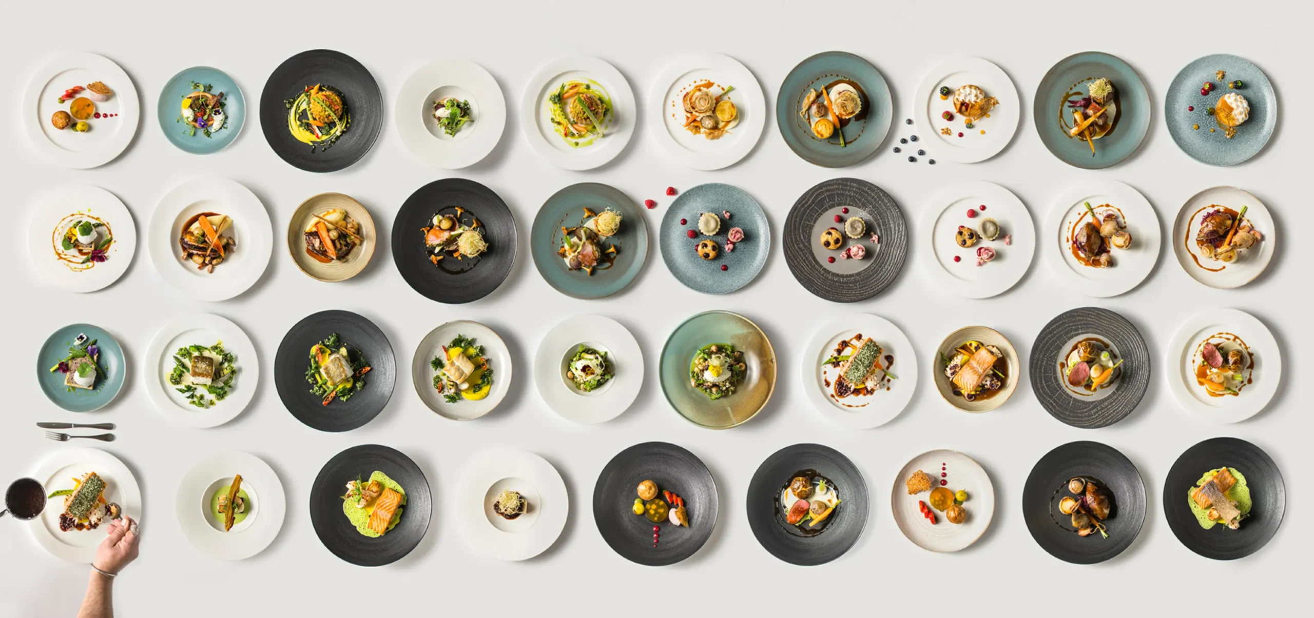 Dishes from Rivervale Barn's chefs table menu