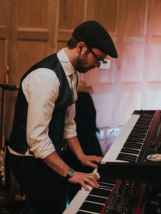 The couple had a live band for their wedding entertainment which had guests dancing all night