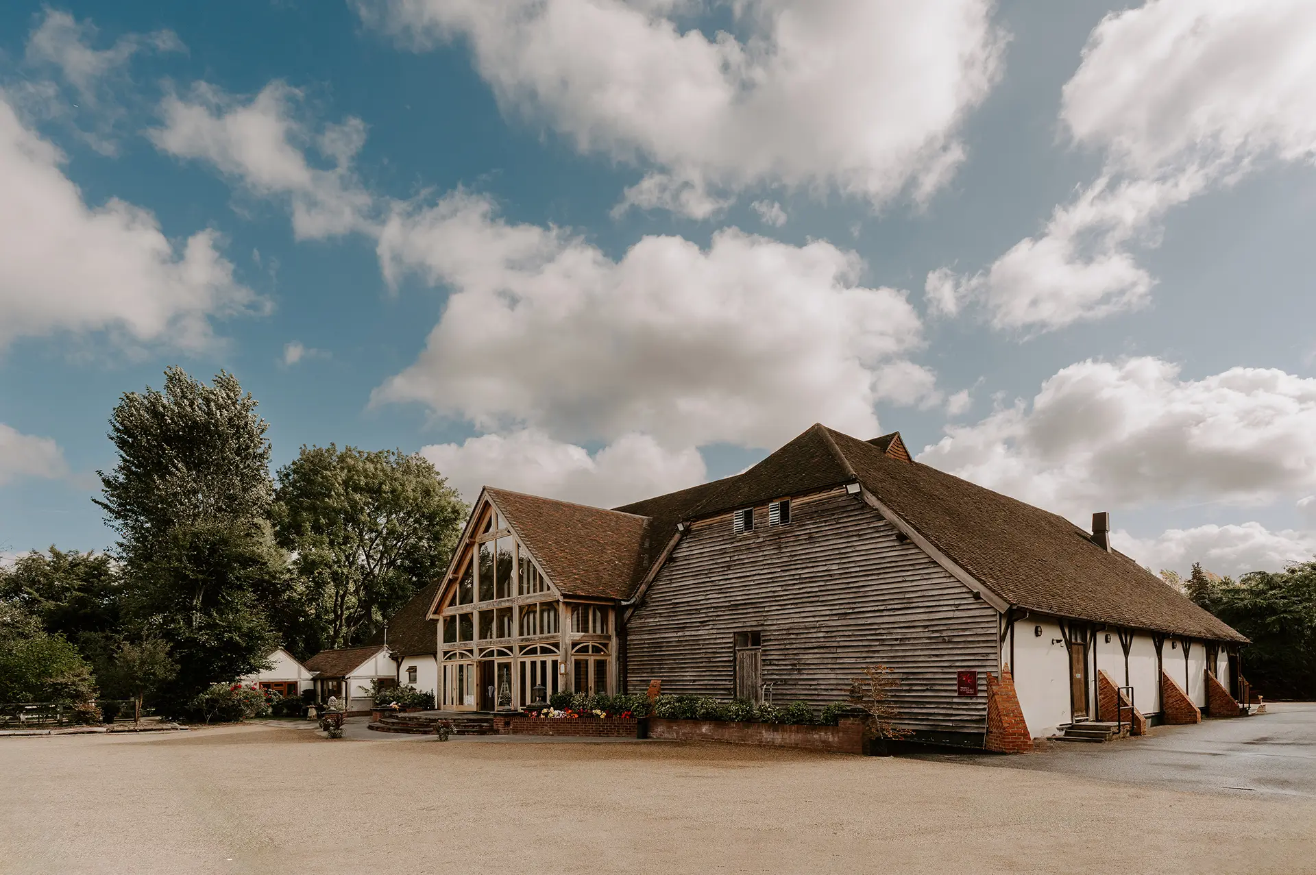 Rivervale Barn wedding venue exterior