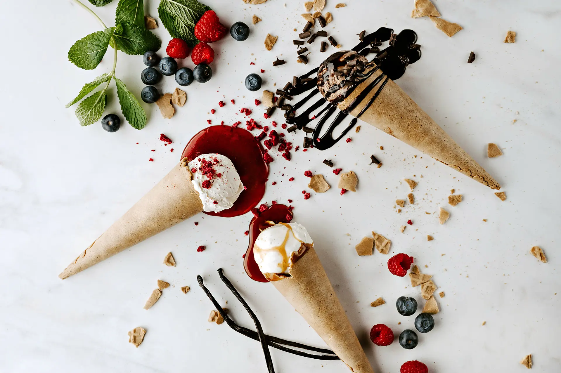Ice Cream from Rivervale Barn's evening food menu