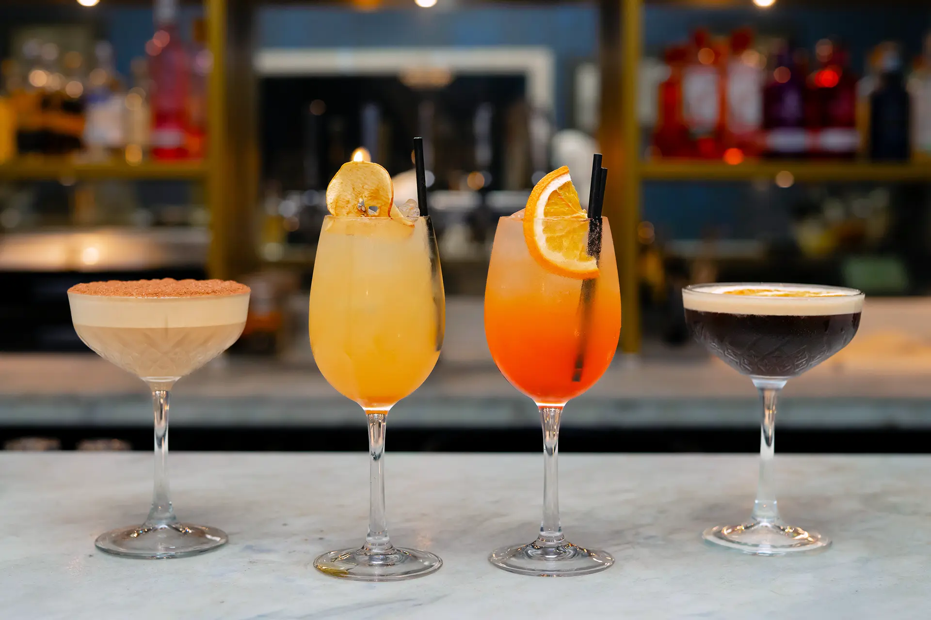 Autumn cocktails from Rivervale Barn's bar menu