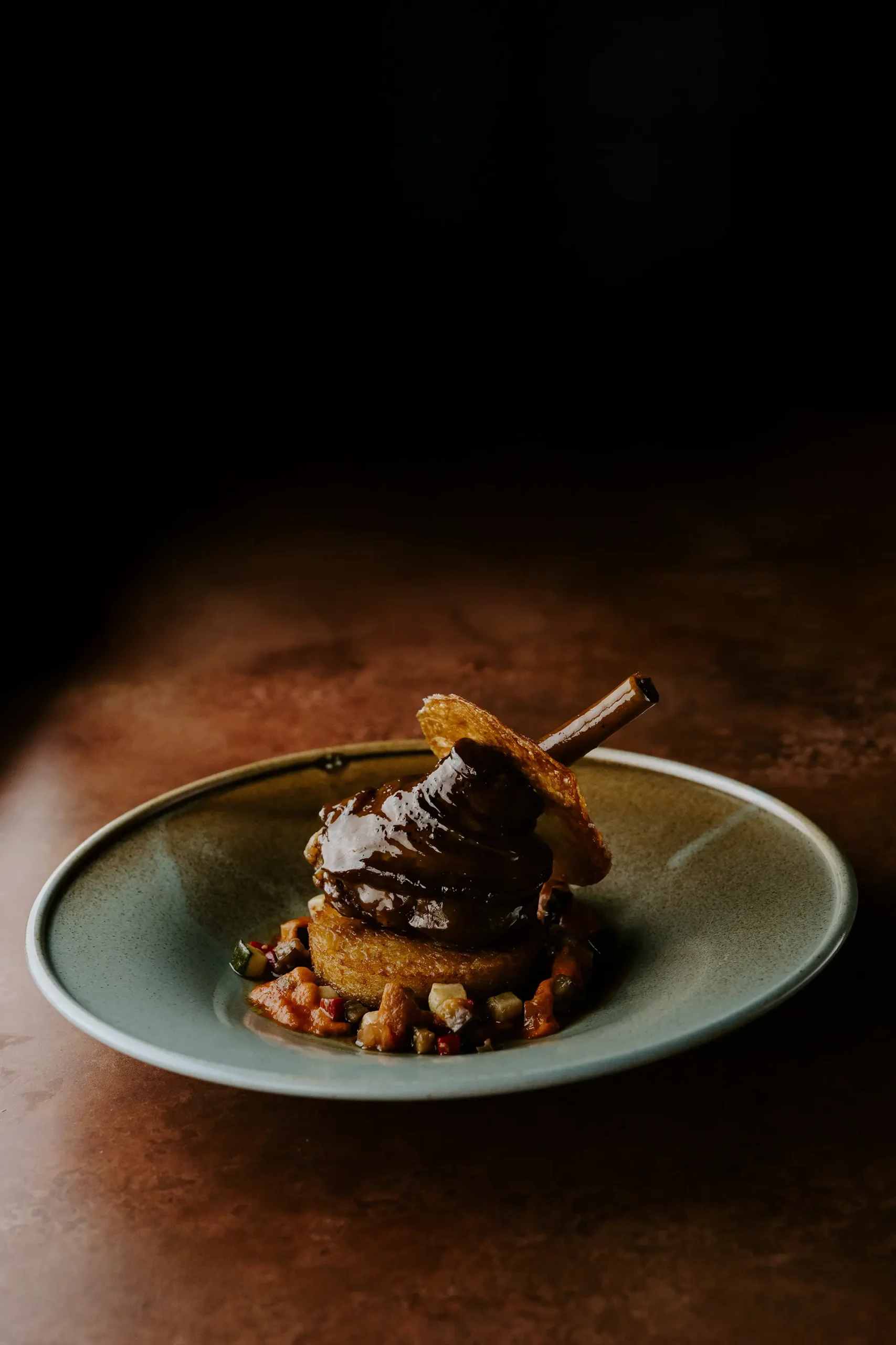 Braised Lamb Shank from Rivervale Barn's autumn/winter wedding food menu