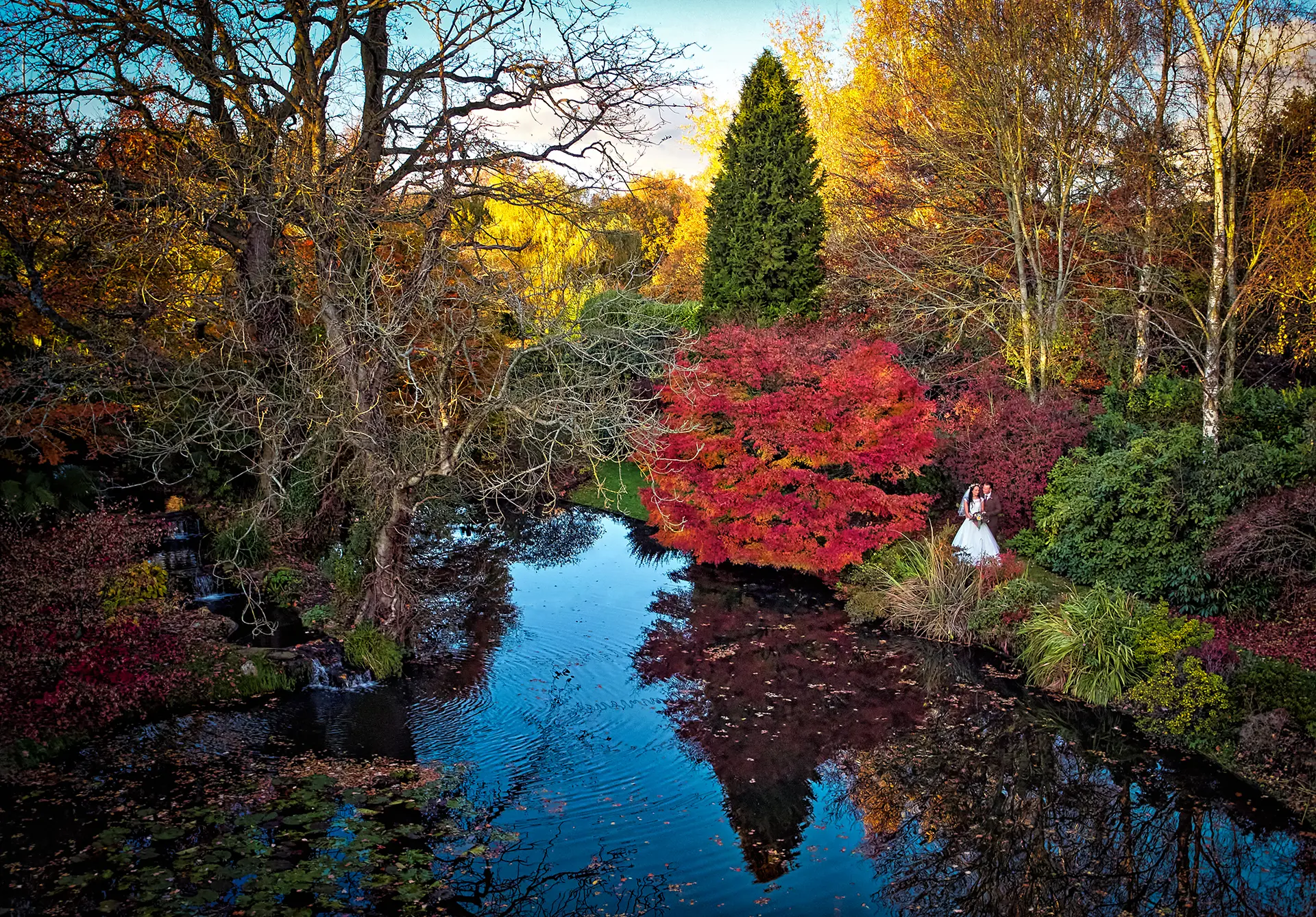 Rivervale Barn's gardens in autumn